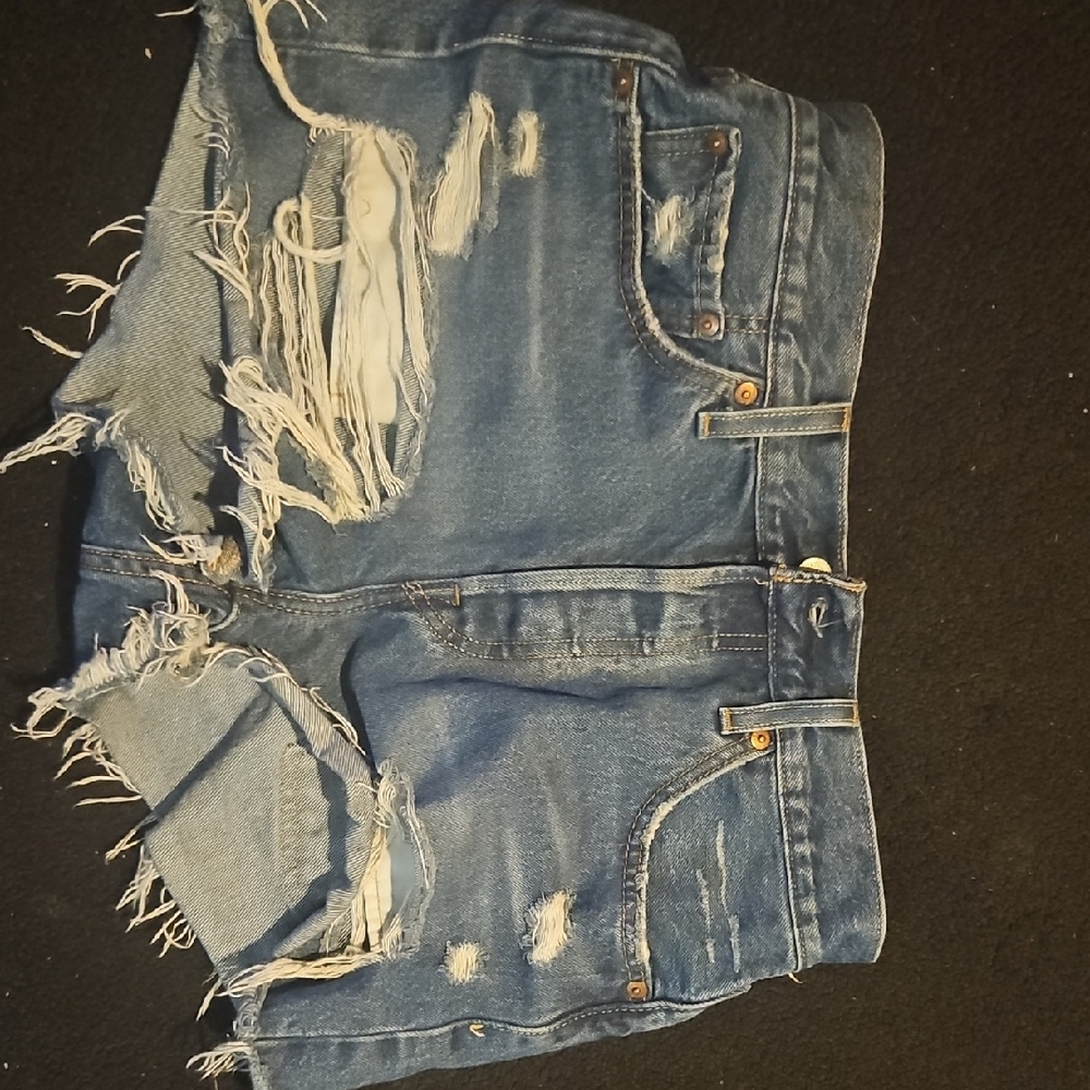 Levi's Blue High Waist Women Shorts